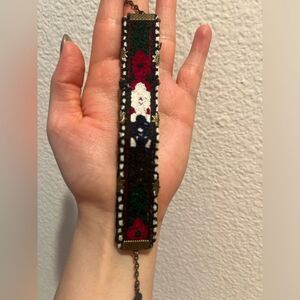 Floral Patterned Woven Bracelet